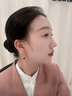 KASIYU 2024新款幸運四葉草耳環(huán)女滿鉆耳鉤耳墜仿瑪瑙氣質(zhì)耳飾夏季 E-964 四葉草銀色紅石 曬單實拍圖