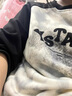 Jret設(shè)計(jì)感小眾寬松顯瘦插肩袖衛(wèi)衣女2025新款春秋美式復(fù)古長(zhǎng)袖t恤女 黑色 薄款 L 建議105-120斤 曬單實(shí)拍圖