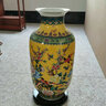 梓琦景德鎮陶瓷器簡(jiǎn)歐式落地大花瓶插花現代中式客廳裝飾品電視柜擺件 特大號黃色冬瓜瓶+旋轉底座 曬單實(shí)拍圖