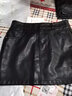 木榮小皮裙女2025春秋款高腰顯瘦一步黑色pu短皮短裙百搭包臀裙半身裙 黑色 M(建議92-102斤) 曬單實(shí)拍圖