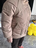 俞兆林（YUZHAOLIN）洋氣中年媽媽冬裝棉衣加絨外套50歲中老年人女裝冬季棉襖羽絨棉服 卡其色 加絨 加厚 2XL 105-120斤 曬單實(shí)拍圖