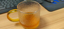 得侕美（Deermei） 玻璃水杯耐熱玻璃茶杯家用帶把玻璃杯飲料杯果汁杯牛奶杯 【雪花杯 400ML】2只 玻璃 曬單實(shí)拍圖