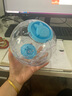 寵尚天倉鼠玩具跑球跑輪滾輪運動(dòng)球支架金絲熊松鼠用品跑步球滾球 風(fēng)火輪水晶跑球藍 - 15cm 曬單實(shí)拍圖