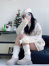 百麗踏松糕厚底雪地靴女2025年冬季新款防水短筒增高棉鞋保暖加絨面包鞋 沙色【升級款】 37 曬單實(shí)拍圖