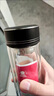 富光雙層玻璃杯透明加厚水杯隔熱商務(wù)便攜防爆泡茶杯子帶濾網(wǎng) 黑色 560ml 雙層加厚玻璃 曬單實(shí)拍圖
