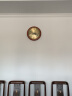 汉时客厅高档挂钟实木黄铜时钟创意挂表欧式大气挂墙壁钟石英钟表HW38 C款（金丝胡桃木+合金装饰边框） 实拍图