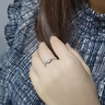 喜鉆生日禮物18K金鉆戒結婚求婚鉆石戒指一克拉效果 曬單實拍圖