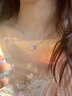 歌婭緹莫桑鉆項鏈女鎖骨鏈點點星光一克拉吊墜銀飾生日禮物紀(jì)念日送女友 點點星光項鏈 配證書+燈光禮盒 曬單實拍圖