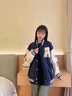贏鎮(zhèn)歐美ins潮牌痞帥外套男寬松秋季字母夾克學(xué)院風(fēng)情侶裝棒球服 藏青色T167 M 【建議80-100斤】 曬單實(shí)拍圖