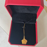 老廟黃金吊墜女足金玫瑰花金項(xiàng)鏈送女友老婆生日禮物情人節(jié)禮物 玫瑰花吊墜1.7g+足金項(xiàng)鏈1.6g 曬單實(shí)拍圖