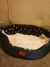 new pet冬天狗窩小型犬泰迪沙發(fā)可拆洗四季通用寵物窩中型犬貓咪窩床室內(nèi) 藏青子母星  L65*51*18cm（約25斤內(nèi)80%選擇） 曬單實拍圖
