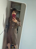 歌莉婭   水洗羊毛短外套+半裙+全羊毛衫  1ACLAB10A 86Y咖啡色 XS 曬單實(shí)拍圖