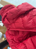 笛莎（DEESHA）童裝女童秋冬短款三防輕薄羽絨服外套 紅色 140拜年服 曬單實(shí)拍圖
