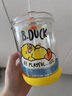 B.DUCK小黃鴨兒童牛奶杯帶刻度早餐喝奶杯可微波加熱玻璃杯吸管杯350ml 玻璃牛奶杯350ml 曬單實(shí)拍圖