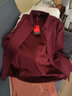 皮爾卡丹（pierre cardin）高檔保暖襯衫男加絨加厚冬季男士冰絲無(wú)痕免燙抗皺襯衣商務(wù)休閑 酒紅色 23001  加絨 2XL 180 建議155-175斤左右 曬單實(shí)拍圖