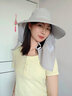 格雅樂(lè )防曬帽女帽子秋冬騎車(chē)大檐帽戶(hù)外扒苞米采茶太陽(yáng)帽遮臉帽遮陽(yáng)口罩 灰色 曬單實(shí)拍圖