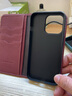 花虎（HANATORA）iPhone13Promax手機殼黑色翻蓋真皮蘋(píng)果13Puls手機套輕奢皮套高端商務(wù)男款女生高級感全包防摔 紅酒色 iPhone13Pro 曬單實(shí)拍圖