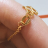 中國黃金（CHINA GOLD）蝴蝶流蘇黃金套鏈女足金項鏈鎖骨鏈吊墜情人節(jié)生日禮物送女友老婆 蝴蝶套鏈【鐳射款】約6.9g 曬單實拍圖
