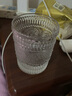 穆尼生活 歐式浮雕透明玻璃杯多款復(fù)古家用無鉛冷飲酒水果汁牛奶杯子 太陽花-矮杯 曬單實(shí)拍圖