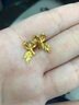 IS YOU黃金蝴蝶結(jié)麥穗耳釘女足金999耳環(huán)耳飾生日情人節(jié)禮物送女友老婆 足金麥穗耳釘+品牌禮盒 金重約2.2g 曬單實(shí)拍圖