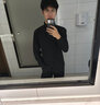 Aseblarm冰絲黑色襯衫男套裝長(zhǎng)袖內(nèi)搭免燙寬松休閑痞帥長(zhǎng)袖男生襯衣潮 黑襯衫+褲子 M 【90-115斤】 曬單實(shí)拍圖