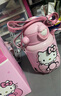 Hello Kitty兒童保溫杯帶吸管杯套316不銹鋼水壺幼兒園小孩便攜外出喝水杯子 550ML/凱蒂貓吸管杯/ 帶杯套 曬單實(shí)拍圖