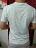 恒源祥短袖T恤男V领夏季韩版修身棉质白色百搭男士鸡心领半袖冰丝体恤衫 白色 2XL 135-150斤 晒单实拍图