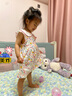 婧麒（JOYNCLEON）女童碎花裙夏季薄款2025新款兒童洋氣裙子女孩寶寶夏裝連衣裙 粉色小花 100cm 曬單實(shí)拍圖
