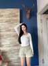 莫代爾早秋方形低領(lǐng)打底衫女生春秋薄款大碼修身長(cháng)袖T恤內搭可外穿上衣 咖啡色 L 【95-115斤】 曬單實(shí)拍圖