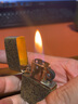 ZIPPO正版打火機版盔甲加厚熏銀做舊雙面精鑿咬邊富貴唐草花父親節 熏金咬邊唐草 曬單實(shí)拍圖