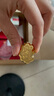 菜百首飾黃金吊墜 足金長(cháng)命鎖 平安鎖寶寶金鎖兒童鎖 護身符禮物 HJ 黃金吊墜（不含鏈） 約9.07g 曬單實(shí)拍圖