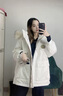 clotho Rennie品牌女裝羽絨服女2025年冬季新款時(shí)尚派克服收腰顯瘦中長(cháng)款外套 白色配白色真貉子毛毛領(lǐng) M 曬單實(shí)拍圖