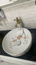拉貝妮（LABEINI）中式臺上盆洗臉盆衛(wèi)生間洗手盆手繪藝術(shù)盆陶瓷復(fù)古面盆陽臺洗手盤 6136B【單盆+玉石龍頭】 曬單實拍圖