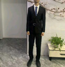 沙馳SATCHI男裝男士套裝西服秋季新款商務羊毛西裝外套【150支羊毛】 藍灰 M (48) A 曬單實拍圖