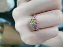 IL&CO尤珂「和彩彌夏」天然多色彩寶戒指女18K黃金橄欖石生日禮物 多色彩寶約90分 11號 曬單實(shí)拍圖