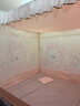 富安奈坐床蚊帳1.8m三開(kāi)門(mén)家用臥室兒童防摔夏季方頂加固加密支架免安裝 卡通印花床簾-安睡狗 1.8X2.0m（易安裝支架）高1.7m 曬單實(shí)拍圖