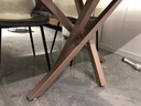 鐵元帥實(shí)木餐桌椅組合北歐風(fēng)格家具現(xiàn)代簡(jiǎn)約創(chuàng)意個(gè)性鐵藝長(zhǎng)方形洽談桌 桌子配件腳墊 曬單實(shí)拍圖