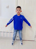 李寧男童套裝2026春季兒童圓領(lǐng)套頭衣服休閑百搭衛衣衛褲男女童兩件套 藍色大標+小標衛褲【春季兩件套】 170 cm 曬單實(shí)拍圖
