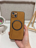 素洛蘋(píng)果15promax手機殼磁吸羊巴皮iPhone14商務(wù)男無(wú)線(xiàn)充電13高級感女Plus防滑膚感12情侶防摔保護殼 金棕色 輕奢磁吸-羊巴皮 iPhone 13 曬單實(shí)拍圖