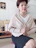 LPOX外套女韓版寬松學(xué)生百搭毛衣2025春裝新款連帽蝙蝠袖短款針織開衫 101淺咖色 S (適合80-90斤) 曬單實(shí)拍圖