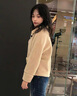 仕美綺羊羔毛外套女皮毛一體新款韓版寬松羊羔絨大衣秋冬上衣外套女加厚 卡其色 M 曬單實(shí)拍圖