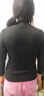 皮爾卡丹（pierre cardin）品牌100羊.絨衫女半高領(lǐng)24新款秋冬加厚緊身毛衣內搭羊.毛打底衫 黑色 L 曬單實(shí)拍圖