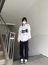 浪莎美式hiphop高街工裝闊腿褲子女秋冬2024新款春秋小個子休閑長褲潮 黑色 L 曬單實拍圖