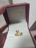 賽菲爾 黃金耳飾女足金999.9雪花耳釘生日禮送禮 約1.4克 曬單實(shí)拍圖