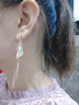 普蒂亞（PEATIAR） 耳釘女時(shí)尚新款長(zhǎng)款墜簡(jiǎn)約高端大氣送女友老婆生日情人節(jié)禮物 玫瑰金色一對(duì)【京發(fā)貨】 曬單實(shí)拍圖