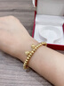 蒂蔻傳承古法金珠黃金手鐲足金女兩世歡蓮蓬金小金珠生日禮物送女友 蓮蓮好運(yùn)/小版約3.6克多退少補(bǔ) 曬單實(shí)拍圖