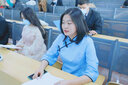 FGHGF民國學(xué)生裝五四青年裝民國風(fēng)女裝中山裝男班服舞臺合唱表演服裝 五四女士藍色 【中裙套裝】 XL 曬單實(shí)拍圖