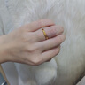中國黃金（CHINA GOLD）莫比烏斯環(huán)黃金戒指女足金情侶對戒指環(huán)七夕情人節(jié)禮物送女朋友 足金交織開口戒指-女戒約1.62g【紀(jì)念品】 曬單實拍圖