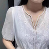 clotho Rennie品牌女裝連衣裙女中長(zhǎng)款2025夏季新品優(yōu)雅氣質(zhì)系帶收腰顯瘦A字裙 藍(lán)色 XL 曬單實(shí)拍圖