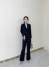 晨芙小個(gè)子短款西裝外套女秋職業(yè)套裝氣質(zhì)休閑時(shí)尚西服酒店經(jīng)理工作服 886黑色外套+闊腿褲 S 建議80-90斤 曬單實(shí)拍圖